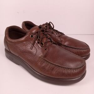 SAS Bout Time Shoes Mens 11 Brown Leather Lace-up Walking Tripad Technology